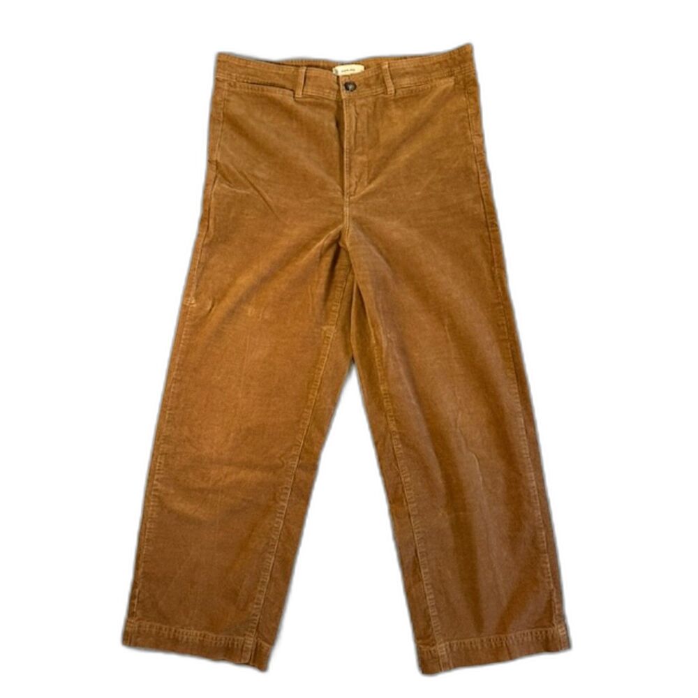 Everlane Women's Corduroy Wide Leg Pants Size 14 Brown Organic Cotton
